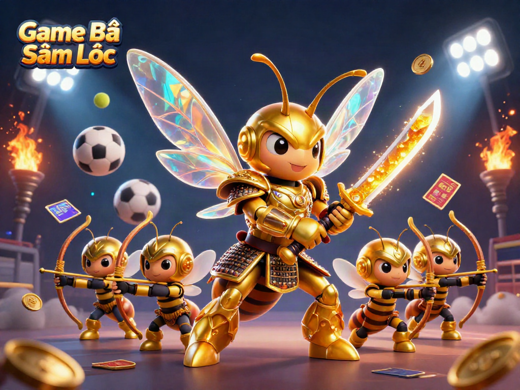 Experience the excitement of Game Bài Sâm Lốc with dynamic characters and vibrant casino elements.